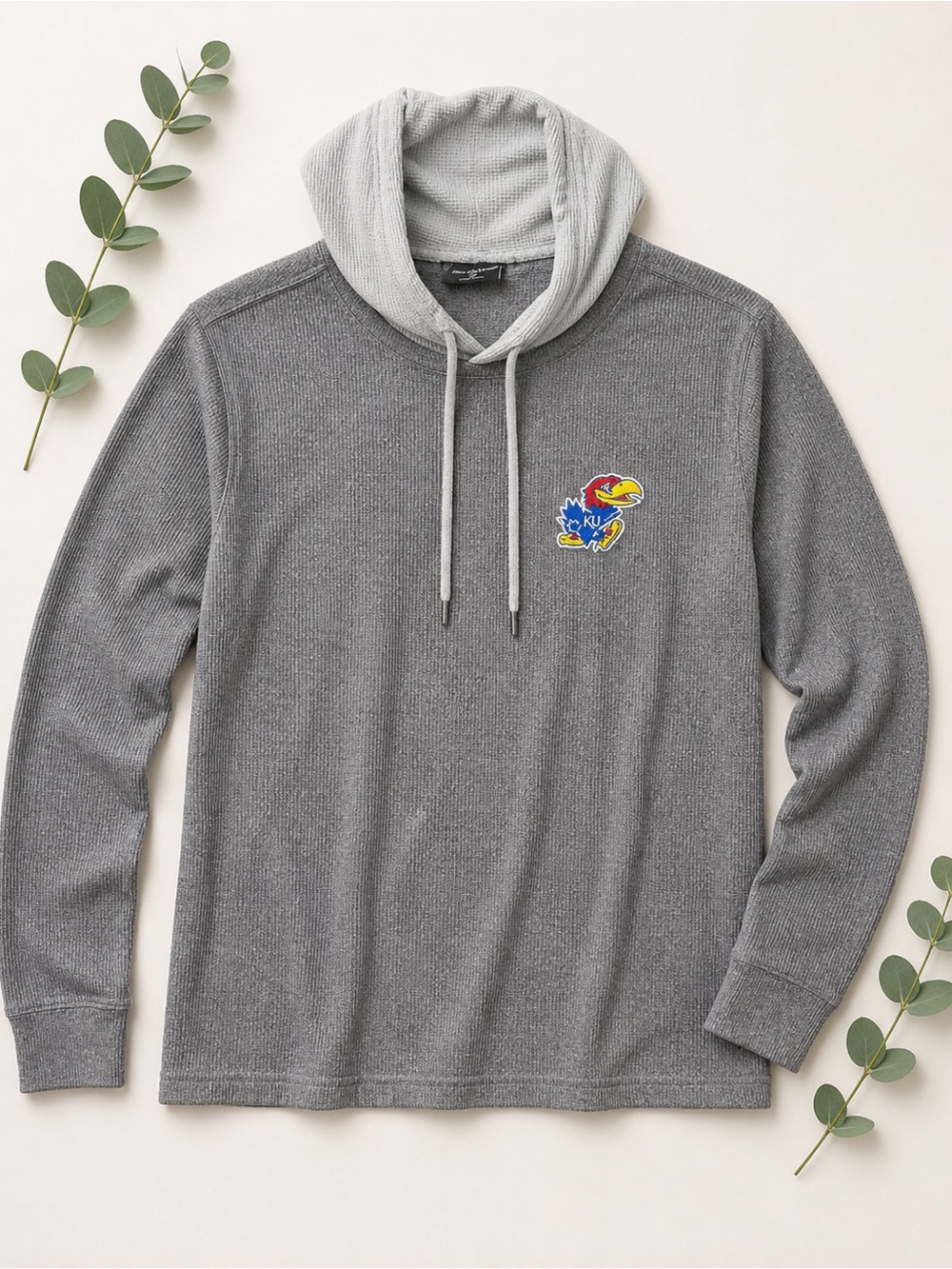 KU Jayhawks Waffle Knit Hoodie